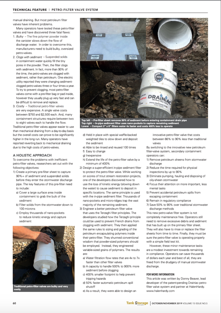 Sick and tired of manually draining stormwater from secondary